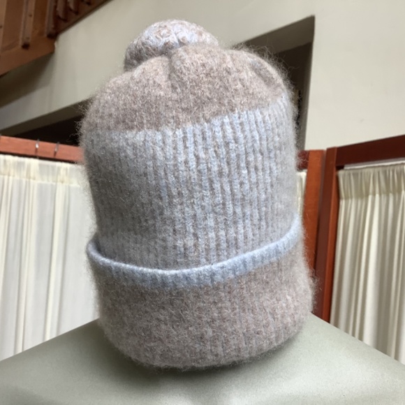 Child's 100% Cashmere Knit Hat with Pom Pom by Forte - Picture 4 of 8